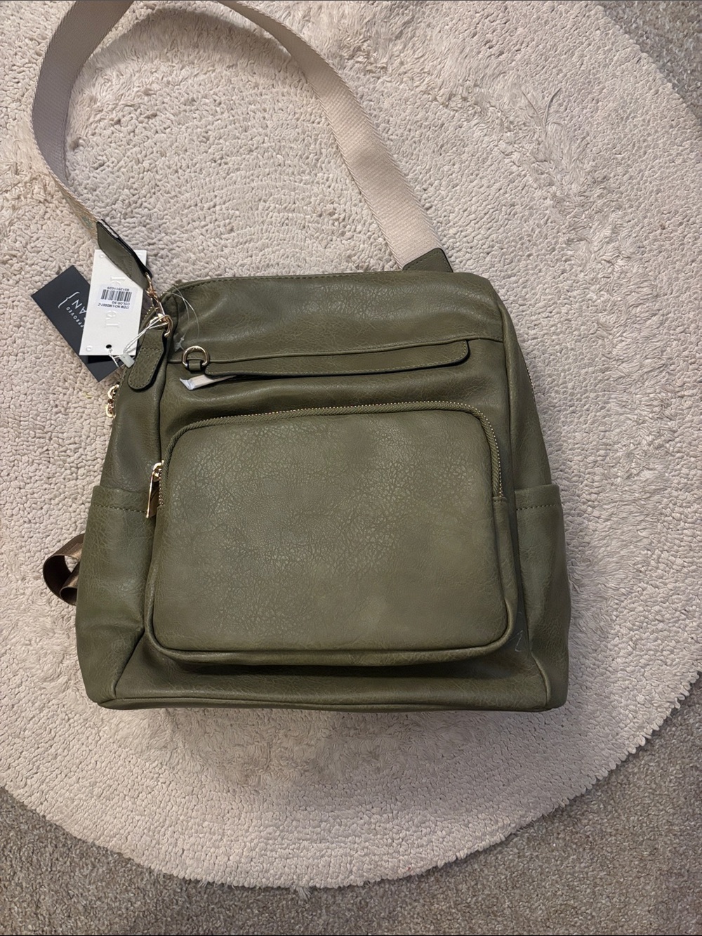 Olive green vegan leather purse/bag